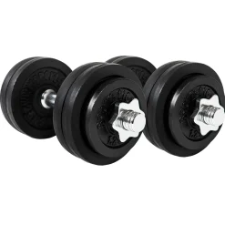 Darwin Hantelbank FB90 und 2 Kurzhanteln 15 kg