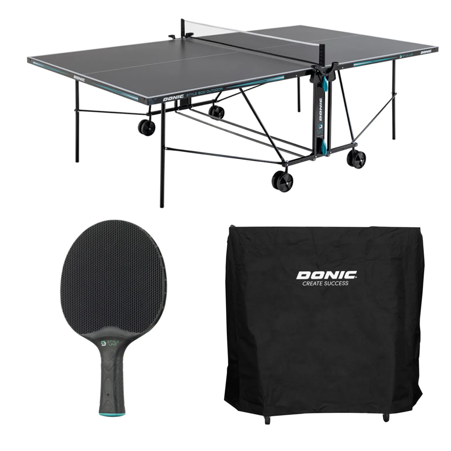Donic Outdoor Tischtennisplatte Style 600 inkl. Zubehör