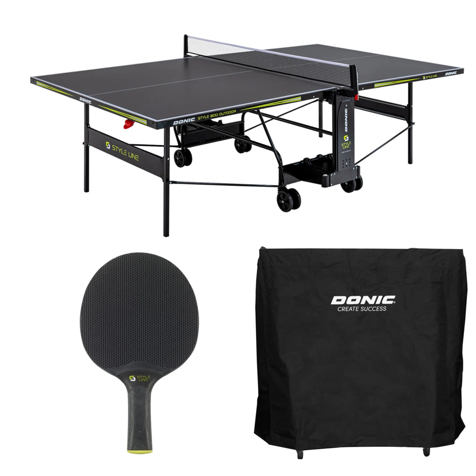 Donic Outdoor Tischtennisplatte Style 800 inkl. Zubehör